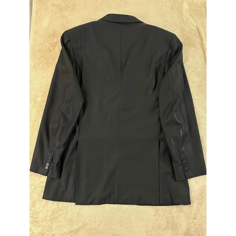 Brioni‎ Nomentano Blazer Mens 46L Black Pinstripe Wool Sport Coat Italy EUC